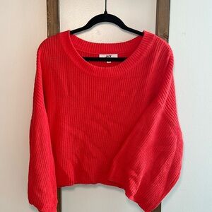 Red three quarter sleeve summer sweater